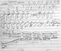 Manscript of Liszt Sonata in B Minor