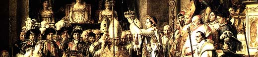 Napoleon, the original dedicatee of Beethovens third symphony, crowning himself Emperor