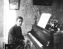 Maurice Ravel at the piano