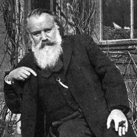 Johannes Brahms later in life, looking brooding and intelligent